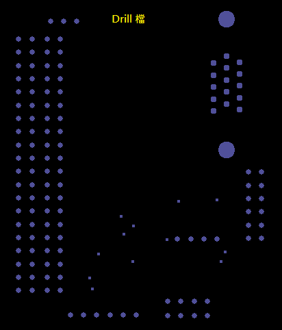 產生Drill File及 Map File 的Gerber 檔案，此會產生描述此PCB所用到的鉆孔的孔徑尺寸及鉆孔的座標資訊。