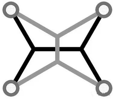 灰色Steiner樹不是最優(yōu)的，但黑色Steiner樹是最優(yōu)的。